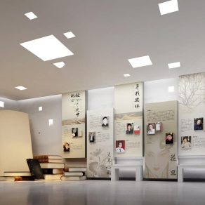 新中式博物馆展厅3D模型下载